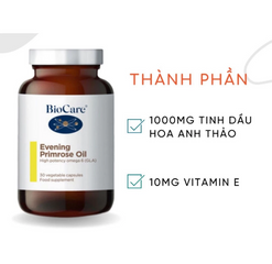 Tinh dầu hoa anh thảo BioCare Evening Primrose Oil 30 viên Anh