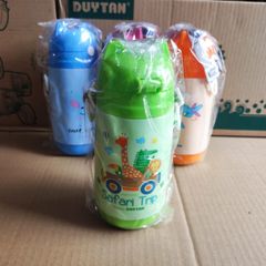 Bình nước thủy tinh Duy Tân 400ml tai thỏ nhiều màu sắc - Bình cầm tay cho học sinh và hoạt động ngoài trời, chất lượng cao, xuất xứ Việt Nam