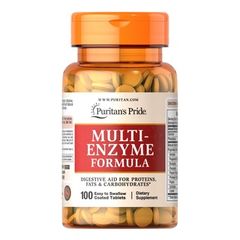 Viên men tiêu hóa Puritan's Pride Multi Enzyme Formula 100 viên - Hỗ trợ tiêu hóa, cải thiện tình trạng đầy hơi và hấp thụ dinh dưỡng
