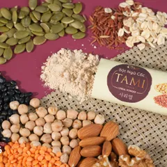 Bột ngũ cốc TAMI 900g - Hỗn hợp hạt nảy mầm tự nhiên, dinh dưỡng cao, không phẩm màu, không chất bảo quản