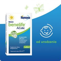 Humana Benelife AColic, hỗ trợ đau bụng, cho trẻ sơ sinh, 30 ml