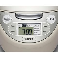 Nồi Cơm Điện Tử Tiger JAX-S10W 4 Trong 1 - 9 Chế Độ Nấu, Màn Hình LCD, Chức Năng Tacook, Giữ Ấm 12h, Dung Tích 1.0L, Nhập Khẩu Nhật Bản