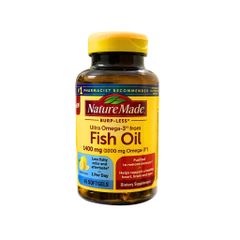 Viên Dầu Cá Omega 3 Fish Oil Nature Made 1400MG, Fish Oil Burp Less