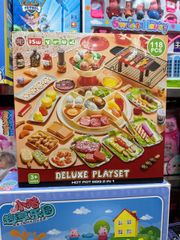 Bộ Đồ Chơi Nấu Ăn Hot Pot BBQ 118 Chi Tiết 2in1 - Sáng Tạo Cho Trẻ Em, Thú Vị Và An Toàn