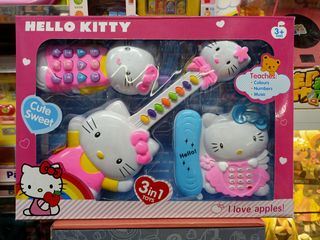 Đồ Chơi Đàn Guitar Hello Kitty KT1203 - Đèn LED Nhiều Màu, Nhạc Vui Nhộn, Đồ Chơi Giáo Dục An Toàn cho Trẻ Em