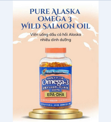 Viên Dầu Cá Hồi Pure Alaska Omega-3 Wild Salmon Oil 1000mg - Nhật Bản