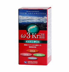 Viên uống dầu nhuyễn thể Omega 3 W3 Krill Shiratori 80 viên - Tăng cường sức khỏe tim mạch và trí não từ Nhật Bản