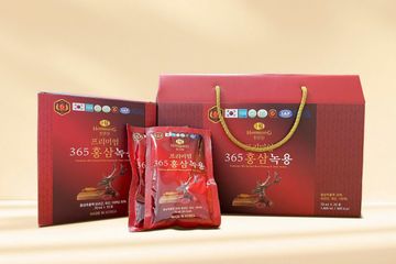 Nước Hồng Sâm Nhung Hươu Linh Chi 365 Hàn Quốc - Hộp 20 Gói 70ml, Bổ Sung Sức Khỏe, Tăng Cường Miễn Dịch, Đặc Sản Hàn Quốc