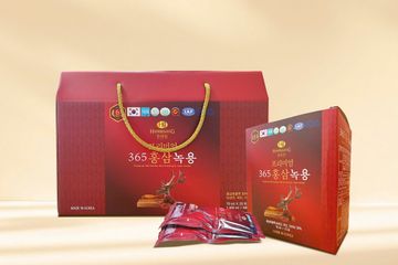 Nước Hồng Sâm Nhung Hươu Linh Chi 365 Hàn Quốc - Hộp 20 Gói 70ml, Bổ Sung Sức Khỏe, Tăng Cường Miễn Dịch, Đặc Sản Hàn Quốc