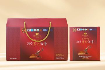 Nước Hồng Sâm Nhung Hươu Linh Chi 365 Hàn Quốc - Hộp 20 Gói 70ml, Bổ Sung Sức Khỏe, Tăng Cường Miễn Dịch, Đặc Sản Hàn Quốc