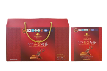 Nước Hồng Sâm Nhung Hươu Linh Chi 365 Hàn Quốc - Hộp 20 Gói 70ml, Bổ Sung Sức Khỏe, Tăng Cường Miễn Dịch, Đặc Sản Hàn Quốc