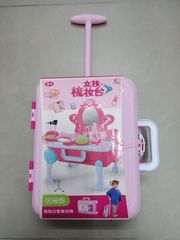 Bộ Đồ Chơi Trang Điểm Vali Kéo HW6606 - Bộ Phụ Kiện Trang Điểm Xinh Xắn Dành Cho Bé Gái Có Gương Trang Điểm 2in1
