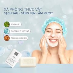 Xà Phòng White Leaf Gentle Soap 150G - Chiết Xuất Tảo Biển Giúp Sáng Da và Làm Sạch Nhẹ Nhàng, Phù Hợp Mọi Loại Da