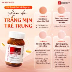 Viên Uống Trắng Da Whitening Plus Sắc Ngọc Khang - Giúp Da Sáng Mịn, Giảm Nhăn, Ức Chế Melanin Từ L-Glutathione & Chiết Xuất Trái Cây