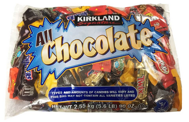 Socola Kirkland bịch lớn 2.55kg Chocolate 9 loại 150 chiếc, chính hãng Mỹ