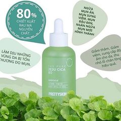 Tinh Chất Rau Má The Pure Jeju Cica 80 Ampoule Prettyskin 50ml - Serum Giảm Mụn, Làm Mờ Vết Thâm, Cung Cấp Độ Ẩm Cho Da Khỏe Đẹp