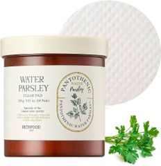 Miếng Pad Toner Nước Hoa Hồng Skinfood Water Parsley Clear 250g - Dưỡng Ẩm, Làm Dịu Da, Thu Nhỏ Lỗ Chân Lông, Hàn Quốc