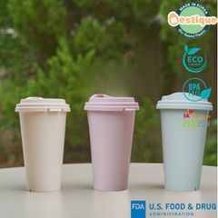 Ly Reusable Cup cao cấp Nestique N-721F 390ml - Ly nhựa Ecozen BPA Free, an toàn cho sức khỏe, thích hợp cho nước, sữa, cà phê.