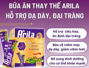 Bữa Ăn Thuần Chay Arila - Hỗ Trợ Dinh Dưỡng Tự Nhiên, Thay Thế Bữa Ăn, 15 Gói X 45G - Giải Pháp Tiêu Hoá Khỏe Mạnh