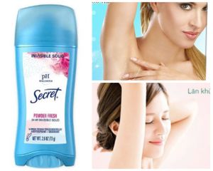 Lăn Khử Mùi Secret pH Balanced Powder Fresh 73g - Kháng Khuẩn, Hương Thơm Dịu Nhẹ, Không Gây Ố Quần Áo, Phù Hợp Mọi Loại Da