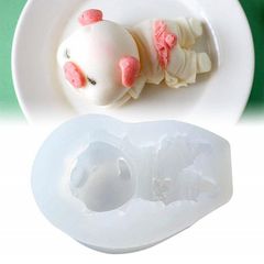 Khuôn silicon làm rau câu heo con tắm tiên – Loại 7 cm - 1014