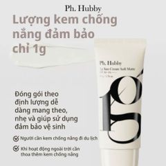 Kem Chống Nắng Ph Hubby Soft Matte 50g - Thuần Chay, Kiềm Dầu, SPF 50+ PA++++ Cho Da Mịn Màng, Không Vệt Trắng
