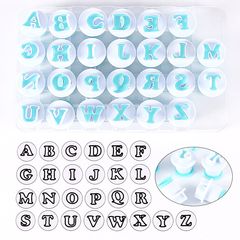 Khuôn Cookie, cutter, fondant, lò xo 26 chữ cái, 10 số – Mã số 1909
