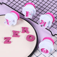 Khuôn Cookie, cutter, fondant, lò xo 26 chữ cái, 10 số – Mã số 1909