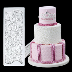 Khuôn silicon làm viền bánh, rau câu, fondant hình chuỗi ngọc - 1076