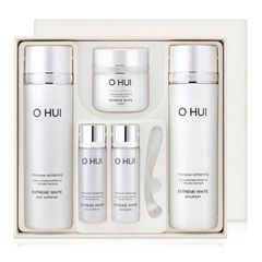 Bộ sản phẩm dưỡng trắng da Ohui Extreme White - Bao gồm 5 sản phẩm chống lão hóa, cung cấp độ ẩm và làm sáng da hiệu quả.