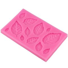 Khuôn silicon làm rau câu 12 lá hoa hồng lớn, nhỏ - Mã số 1089