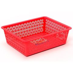 Rổ nhựa hình chữ nhật kích thước 38x26x9 cm - Mã số 1090