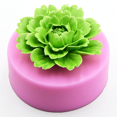 Khuôn rau câu silicon hoa mẫu đơn tầng - Loại 8 cm – Mã 1827