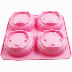 Khuôn silicon làm bánh, rau câu, socola 4 mèo Kitty – Mã 1101