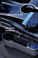 Hộp Để Đồ Đa Năng Ô Tô MITARY - Sạc Nhanh 4 Trong 1, Thiết Kế Thông Minh, Tích Hợp Sạc Không Dây cho Điện Thoại