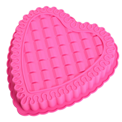 Khuôn silicon làm bánh, rau câu trái tim đan xen - Loại 24 cm – 1105