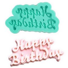 Khuôn silicon làm rau câu, socola Happy Birthday - Mã số 1107