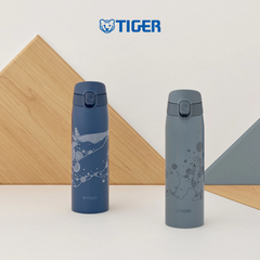 Bình Giữ Nhiệt Tiger 500ml Nắp Bật Hình Cá Voi & Tê Giác - BPA Free, Nhật Bản, Duy Trì Độ Nóng, Lạnh Lý Tưởng Cho Bé