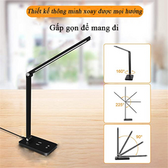 Đèn Bàn Học Chống Cận MITARY - Đèn LED Tích Điện Cảm Ứng, Điều Chỉnh Sáng Màu, Gấp Gọn Mang Đi, Tiện Lợi Cho Học Tập