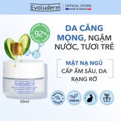 Mặt Nạ Ngủ Dưỡng Ẩm Evoluderm - Giúp Da Căng Bóng, Rạng Rỡ, 92% Tự Nhiên, Mỹ Phẩm Thuần Chay, Dành Cho Mọi Loại Da
