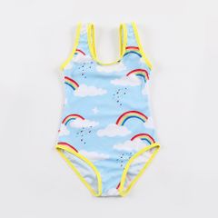 Đồ Bơi Bé Gái Sát Nách Họa Tiết Hoa - Áo Tắm Monokini Chống Nước Cho Mùa Hè, Đi Biển, Bơi Lội, Chất Liệu Mềm Mại