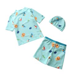 Bộ Đồ Bơi Rời Trẻ Em Hoạ Tiết Khủng Long - Chống Nắng, Chất Liệu Thun Cao Cấp