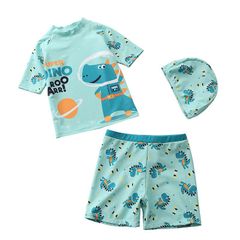 Bộ Đồ Bơi Rời Trẻ Em Hoạ Tiết Khủng Long - Chống Nắng, Chất Liệu Thun Cao Cấp