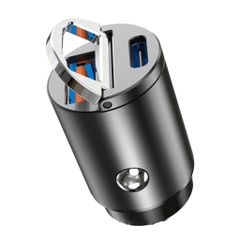 Tẩu Sạc Nhanh MITARY MTR0011 - Sạc 90W Ô Tô, Vỏ Kim Loại Siêu Nhỏ, 2 Cổng Type C & USB, Taxi và Du Lịch