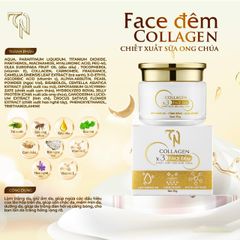 Kem Face Collagen x3 dưỡng Trắng da ban đêm - Ngừa mụn Hộp 15 Gr
