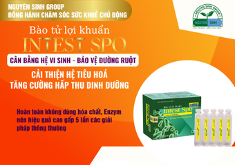 Bào Tử Lợi Khuẩn Intest Spo Plus - Hỗ Trợ Tiêu Hóa và Cân Bằng Hệ Vi Sinh Đường Ruột - Sản Phẩm Nguyên Sinh Group 10ml