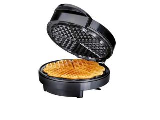 Máy làm bánh waffle Silvercrest SWE 1200 - 1200W với 5 khuôn trái tim, khay chống dính ILAG, điều chỉnh nhiệt và 15 công thức nấu ăn.
