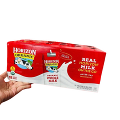 Thùng 18 Hộp Sữa Tươi Horizon Nước, Horizon Organic Whole Milk Của Mỹ
