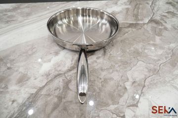 Chảo Inox Trimax 3 Lớp 28Cm Seka SK6040 - Chảo Cạn Lòng Chịu Nhiệt Cho Bếp Từ, Bếp Gas, Thiết Kế Sang Trọng, An Toàn Sức Khỏe