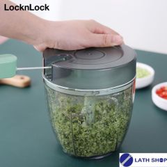 Dụng Cụ Băm Nhỏ Thực Phẩm LocknLock CKS-314GRN - Xay Cắt Rau Củ và Nghiền Thịt Bằng Tay, Thiết Kế Tiện Lợi (900ml)
